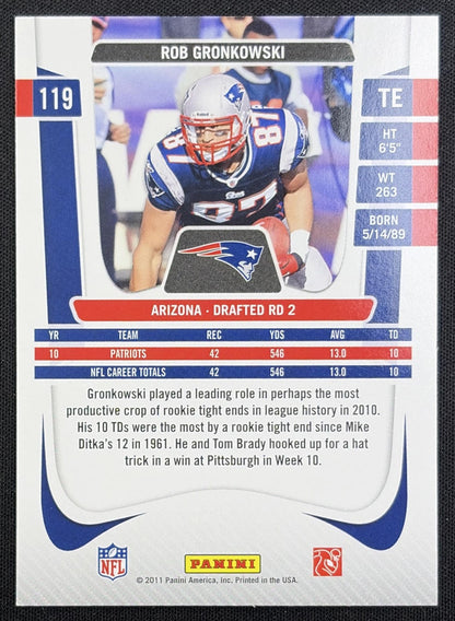 Rob Gronkowski 2011 Panini Prestige Patriots