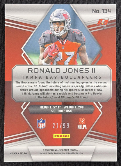 Ronald Jones II 2018 Panini Spectra /99 Buccaneers Sports Trading Card
