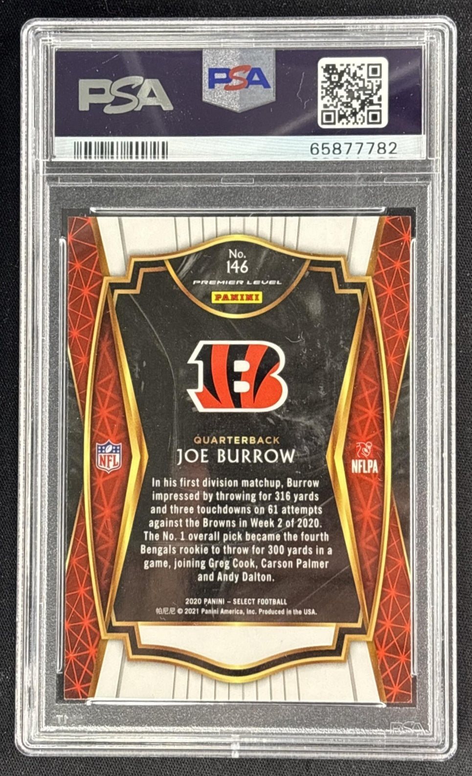 Joe Burrow 2020 Panini Select PSA 9 Bengals 65877782 Sports Trading Cards