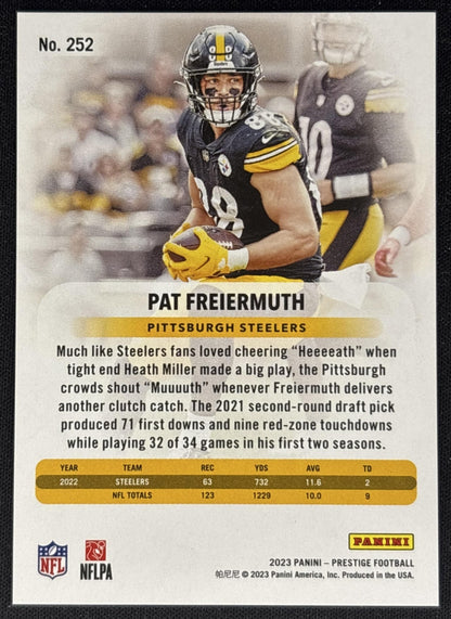 Pat Freiermuth 2023 Panini Prestige Xtra Points Red /599 Steelers back