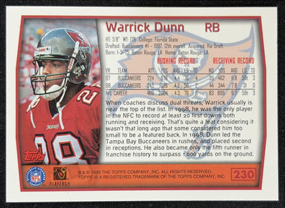 Warrick Dunn 1999 Topps Buccaneers