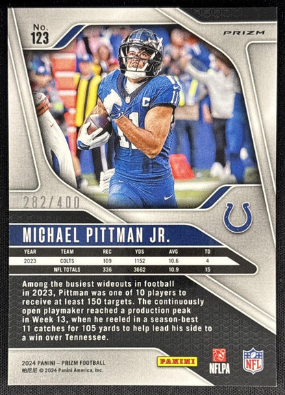 Michael Pittman Jr. 2024 Panini Prizm Pandora /400 Colts Sports Trading Card