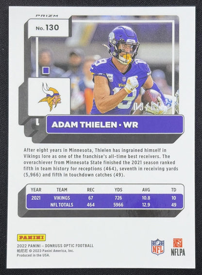 Adam Thielen 2022 Panini Donruss Optic Electricity /65 Vikings