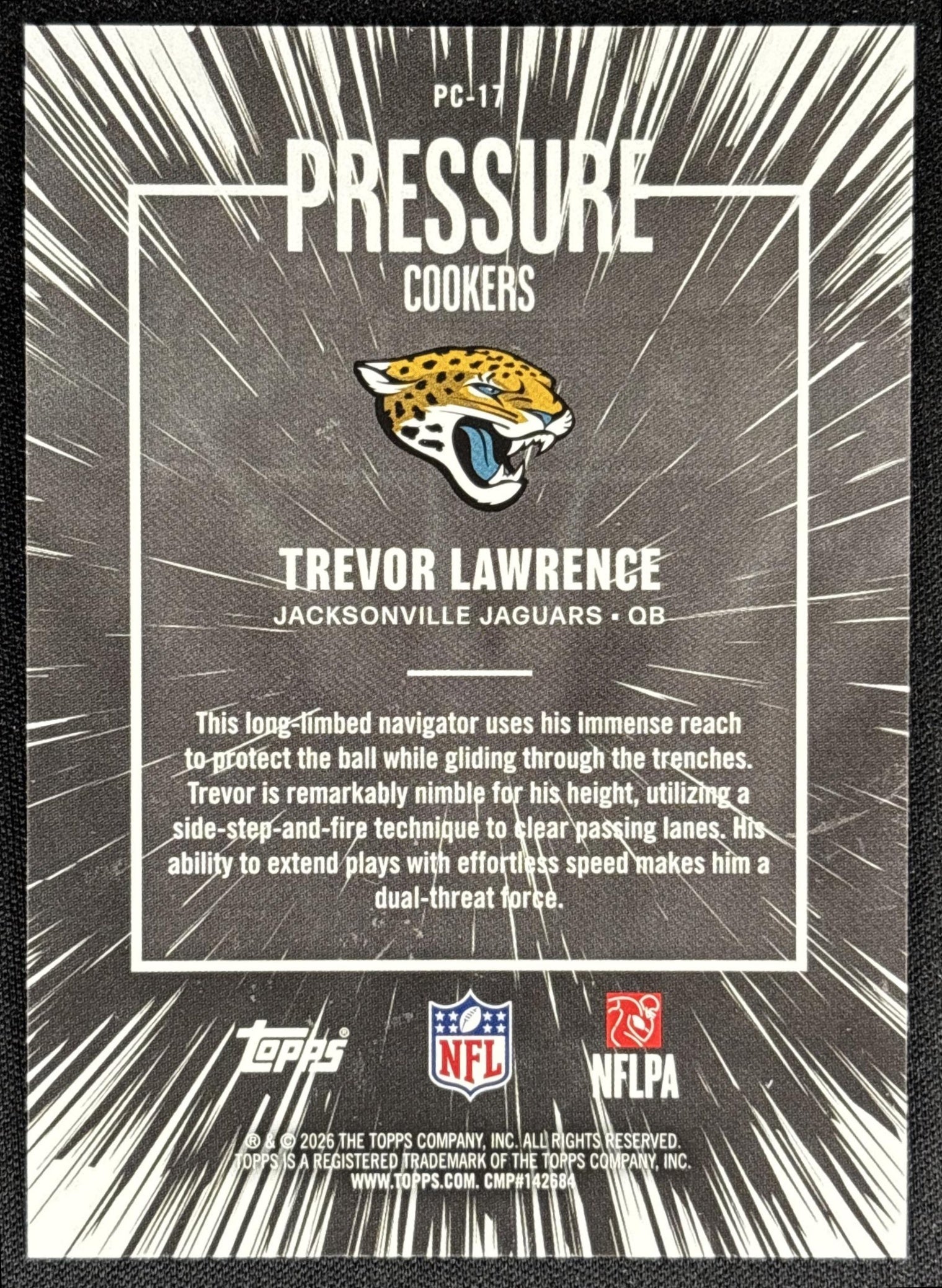 Trevor Lawrence 2026 Topps Pressure Cookers Jaguars