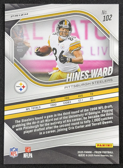 Hines Ward 2025 Panini Prizm Pandora /400 Steelers