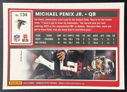 Michael Penix Jr. 2025 Donruss Optic Stars Prizm Falcons Sports Trading Card