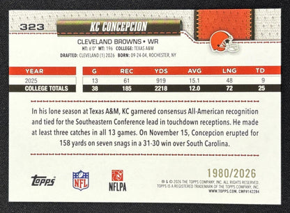 KC Concepcion 2026 Topps Gold /2026 Browns