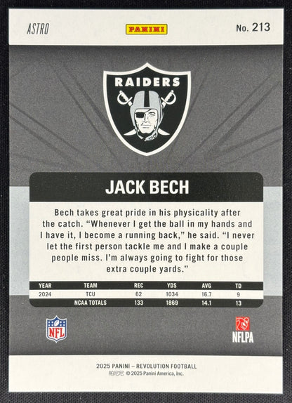 Jack Bech 2025 Revolution Rookies Red Astro Raiders Sports Trading Cards