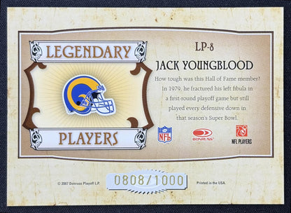 Jack Youngblood 2007 Donruss Classics Legendary Players Bronze /1000 Rams