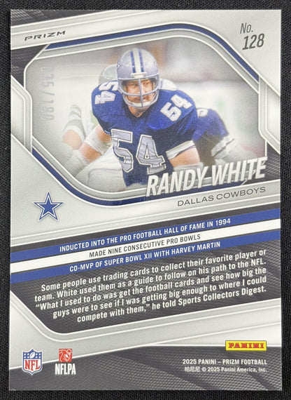 Randy White 2025 Panini Prizm Pigskin /180 Dallas Cowboys