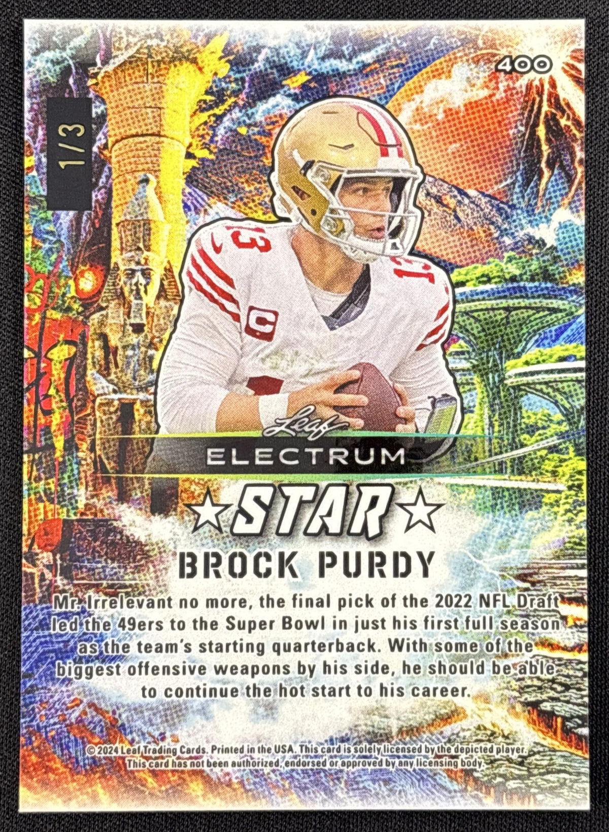 Brock Purdy 2024 Leaf Electrum Silver /3 49ers
