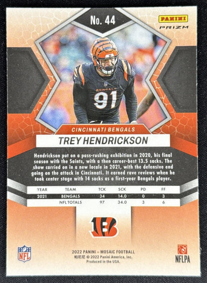 Trey Hendrickson 2022 Panini Mosaic Camo Pink Bengals Sports Trading Card