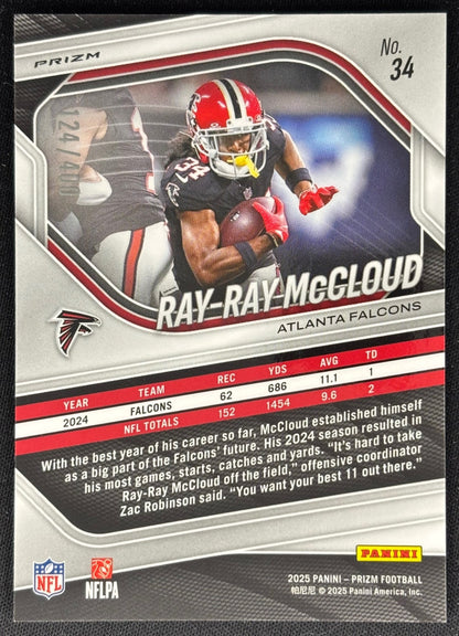 Ray-Ray McCloud 2025 Prizm Pandora /400 Falcons Sports Trading Cards