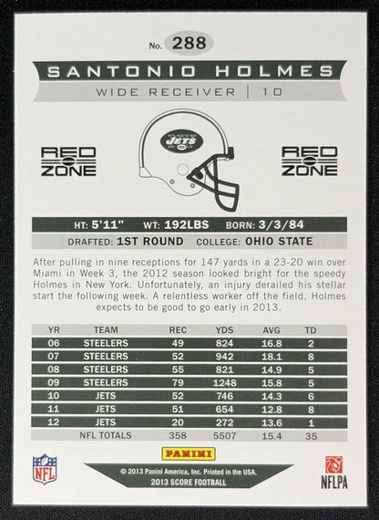 Santonio Holmes 2013 Score Franchise Red /30 Jets back