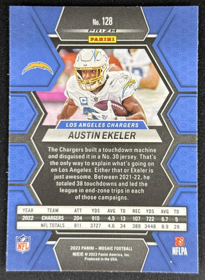 Austin Ekeler 2023 Panini Mosaic Chargers Sports Trading Card