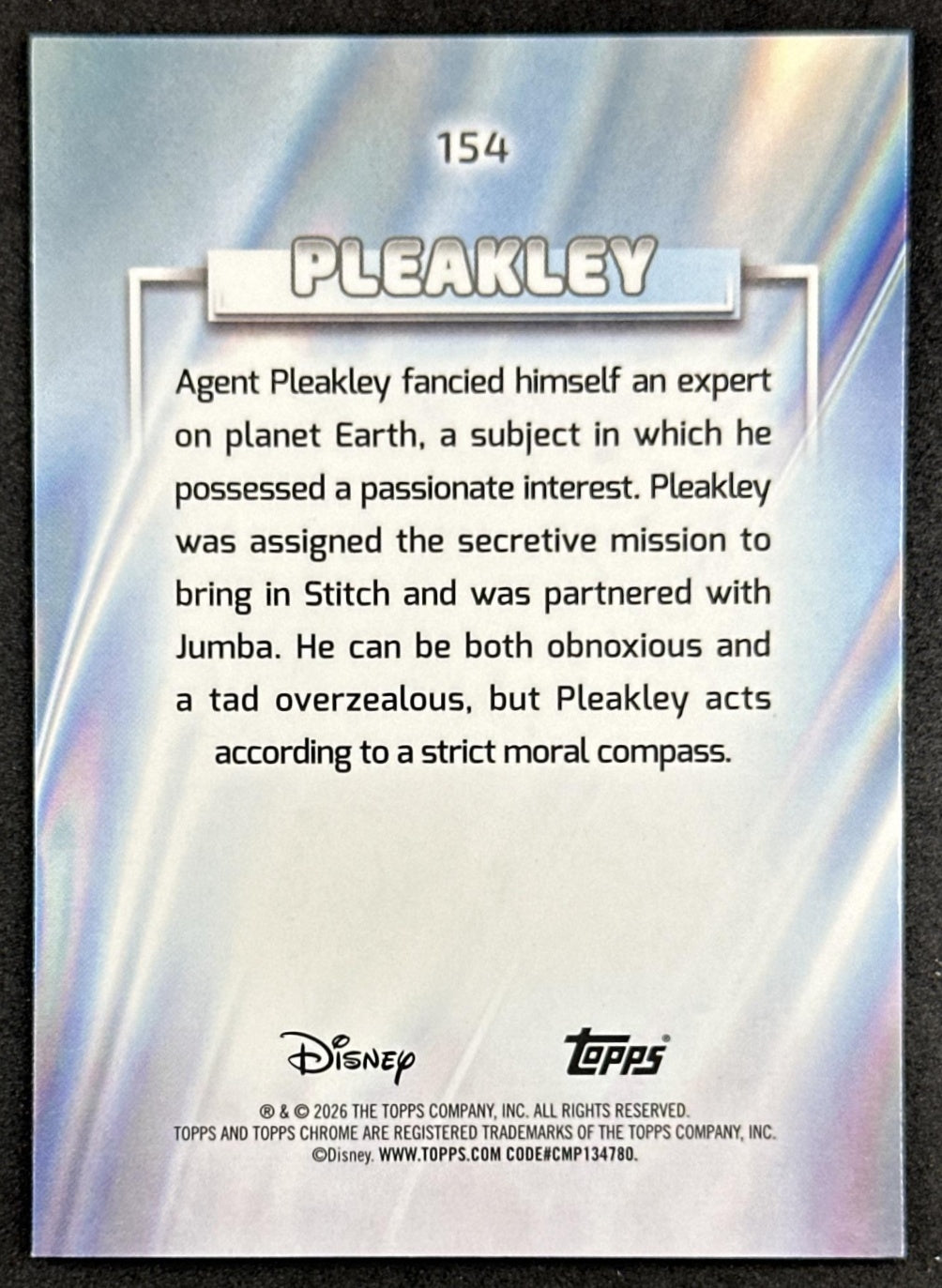 Pleakley 2026 Topps Chrome Disney Lilo & Stitch Non-Sport Trading Cards