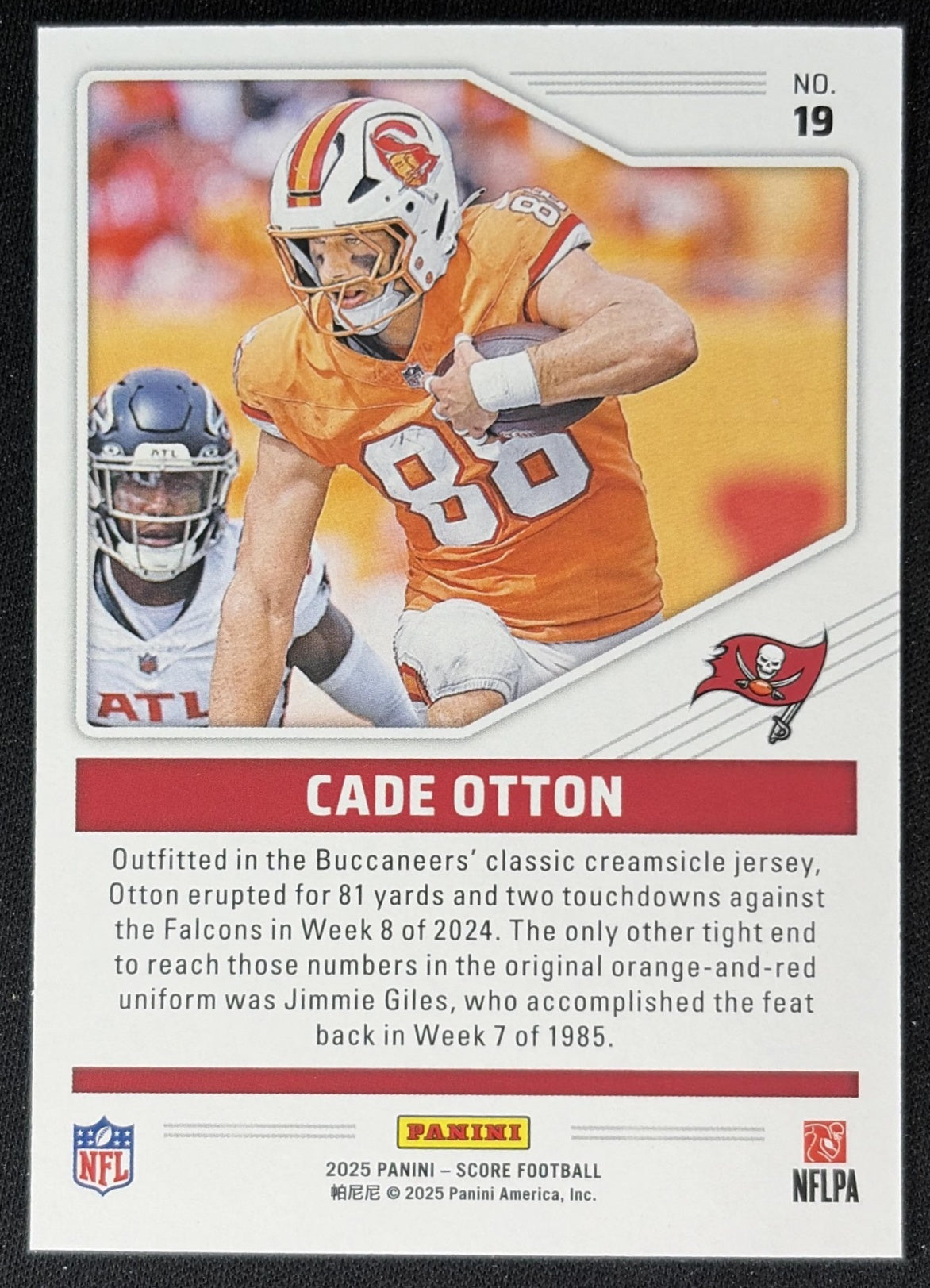 Cade Otton 2025 Panini Score Throwbacks Buccaneers Sports Trading Cards