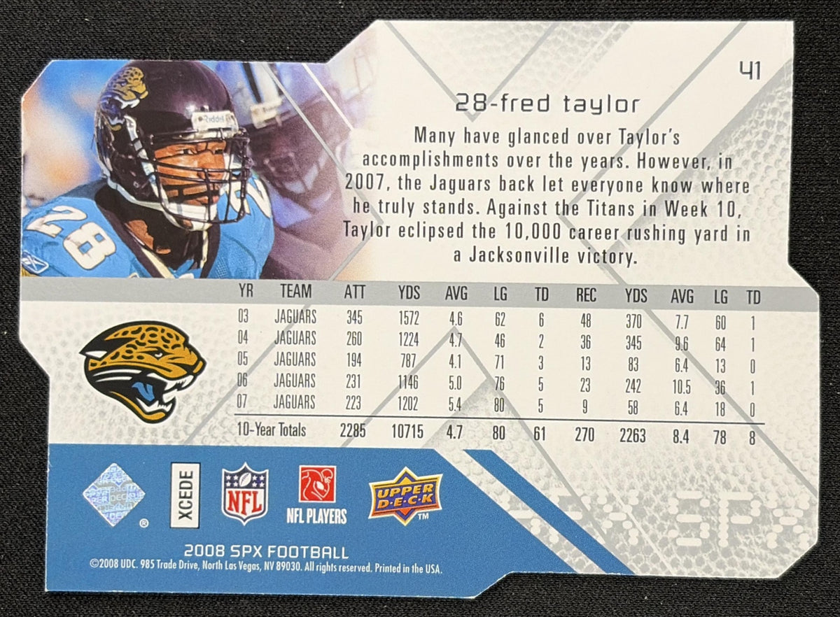 Fred Taylor 2008 SPx Jaguars Sports Trading Card