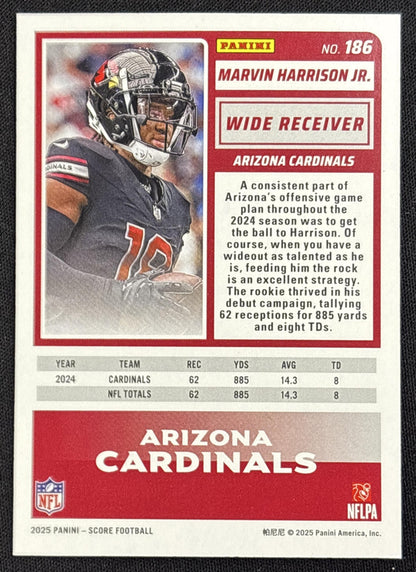 Marvin Harrison Jr. 2025 Panini Score Dots Gold /499 Cardinals
