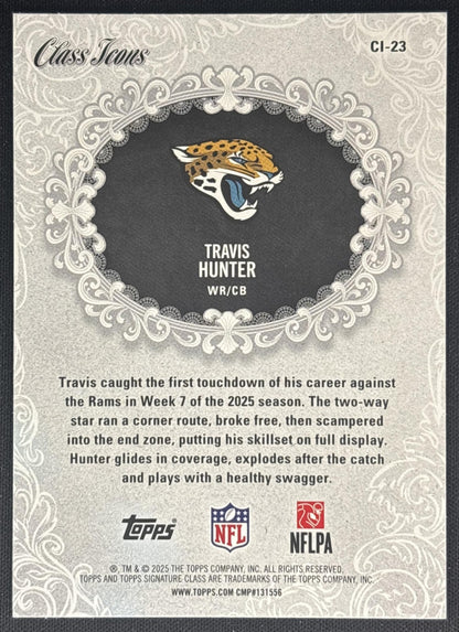 Travis Hunter 2025 Topps Signature Class Icons Jaguars back