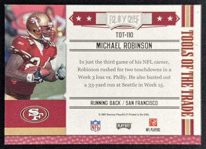 Michael Robinson 2007 Absolute Memorabilia Tools of the Trade Red Spectrum /25 49ers Sports Trading Card