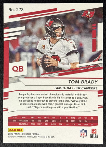 Tom Brady 2022 Panini Prestige Buccaneers Sports Trading Cards