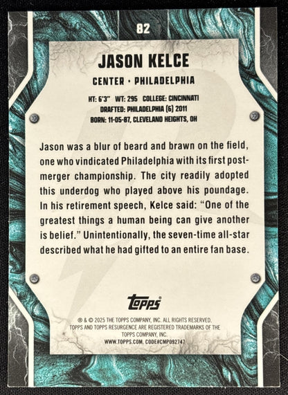 Jason Kelce 2024 Topps Resurgence Green Surge /175 Eagles