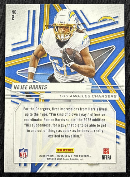 Najee Harris 2025 Panini Rookies & Stars Purple /999 Chargers Los Angeles Chargers