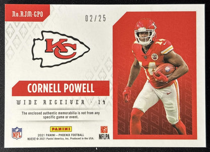 Cornell Powell 2021 Phoenix Rookie Jumbo Memorabilia Prime Blue /25 Chiefs