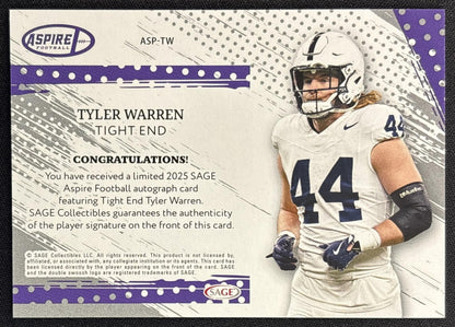 Tyler Warren 2025 Aspire Auto Colts back