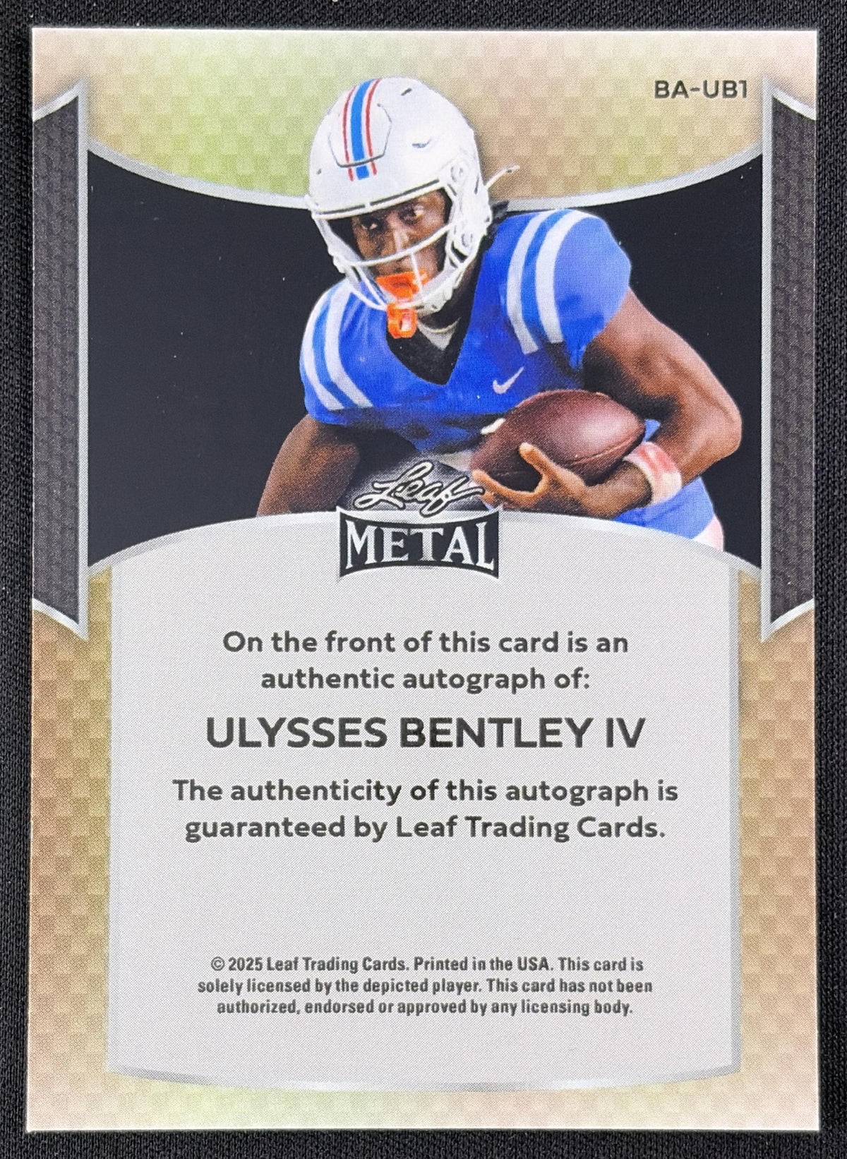 Ulysses Bentley IV 2025 Leaf Metal Auto Laser Silver
