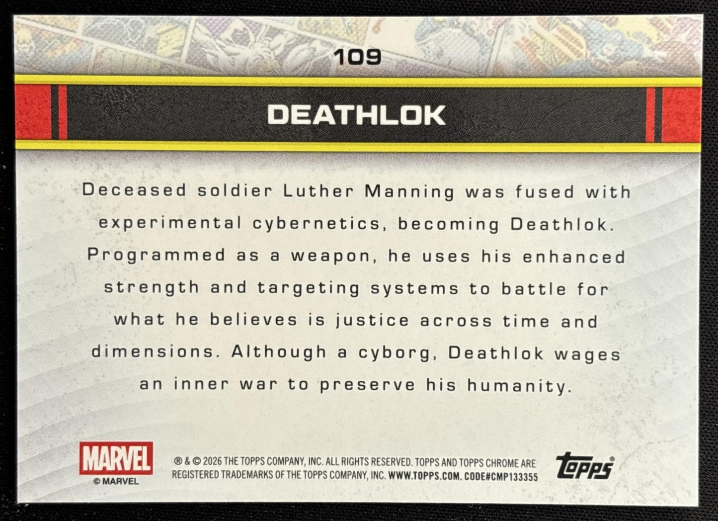 Deathlok 2026 Topps Chrome Marvel Comics