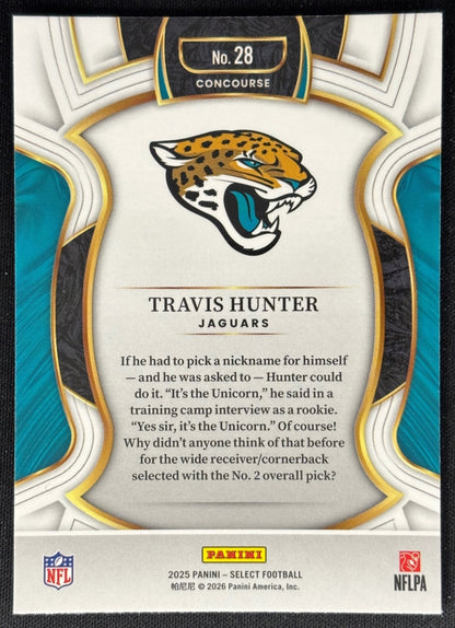Travis Hunter 2025 Select Concourse Jaguars Sports Trading Card