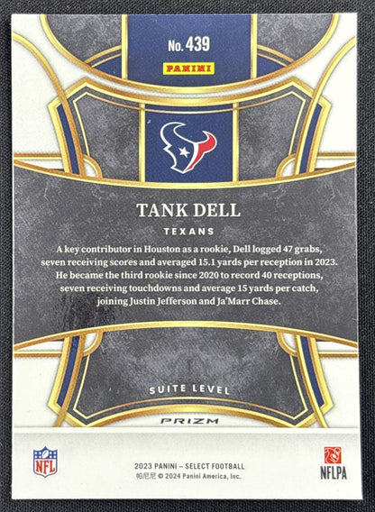Tank Dell 2023 Panini Select Silver Prizms Texans