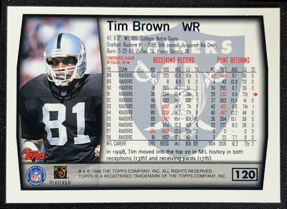 Tim Brown 1999 Topps Raiders