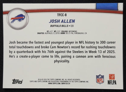 Josh Allen 2026 Topps The Collection Chrome Bills