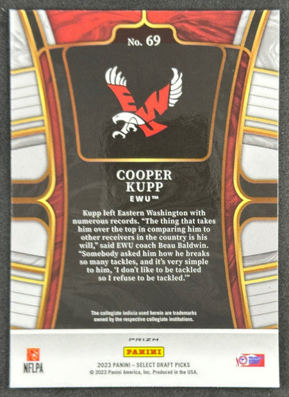 Cooper Kupp 2023 Select Draft Picks Red Lazer Prizm Seahawks