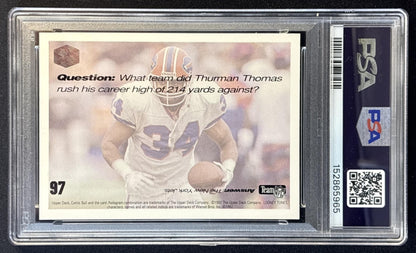 Half Time 1992 Upper Deck Comic Ball IV PSA 9 Bills back