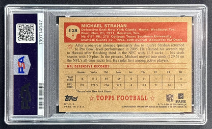 Michael Strahan 2006 Topps Heritage PSA 10 Giants Back