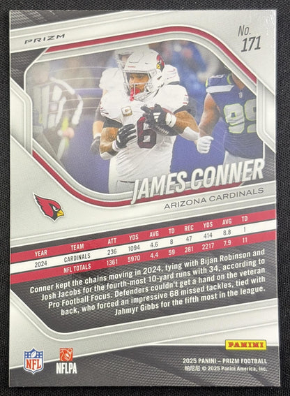 James Conner 2025 Panini Prizm No Huddle Cardinals
