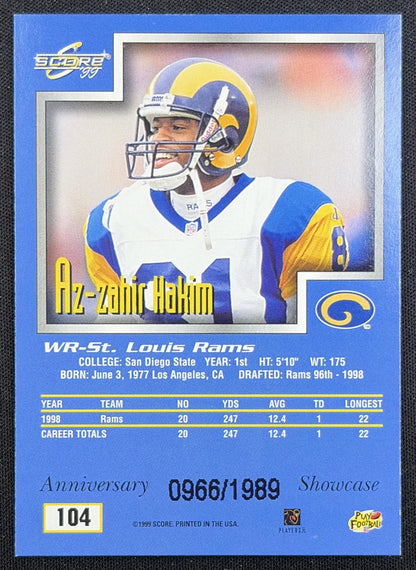 Az-Zahir Hakim 1999 Score Anniversary Showcase /1989 Rams