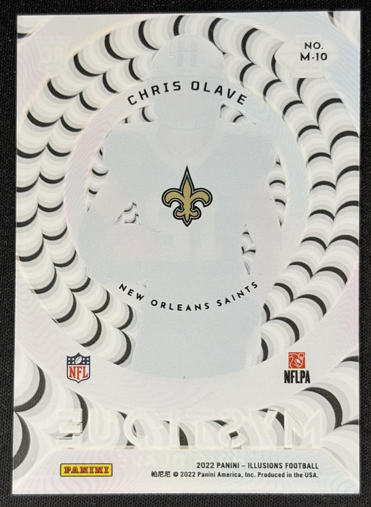 Chris Olave 2022 Panini Illusions Mystique Saints back