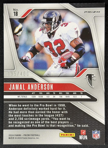 Jamal Anderson 2024 Panini Prizm Pandora /400 Falcons back