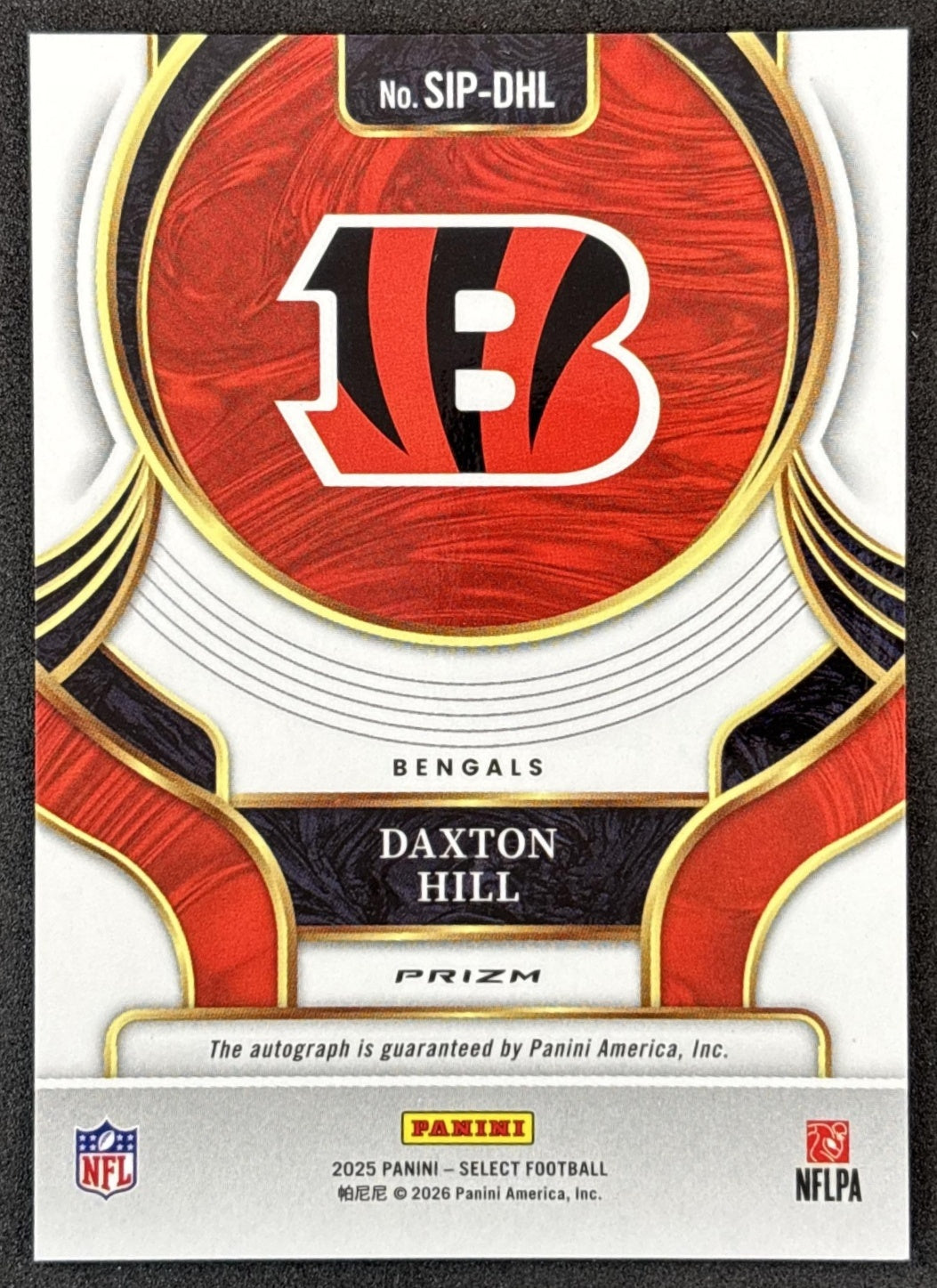 Daxton Hill 2025 Panini Select Signatures Bengals