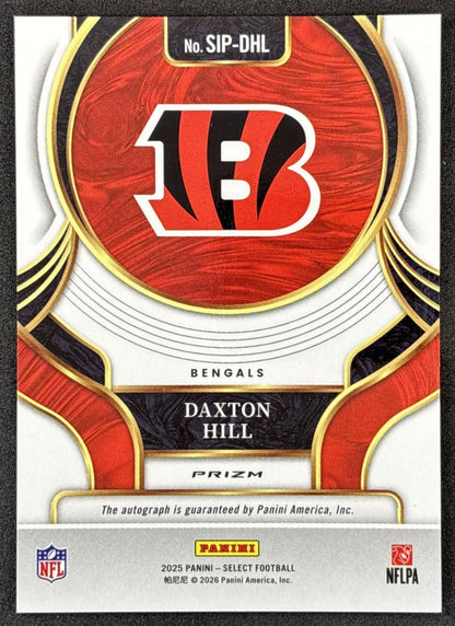 Daxton Hill 2025 Panini Select Signatures Bengals