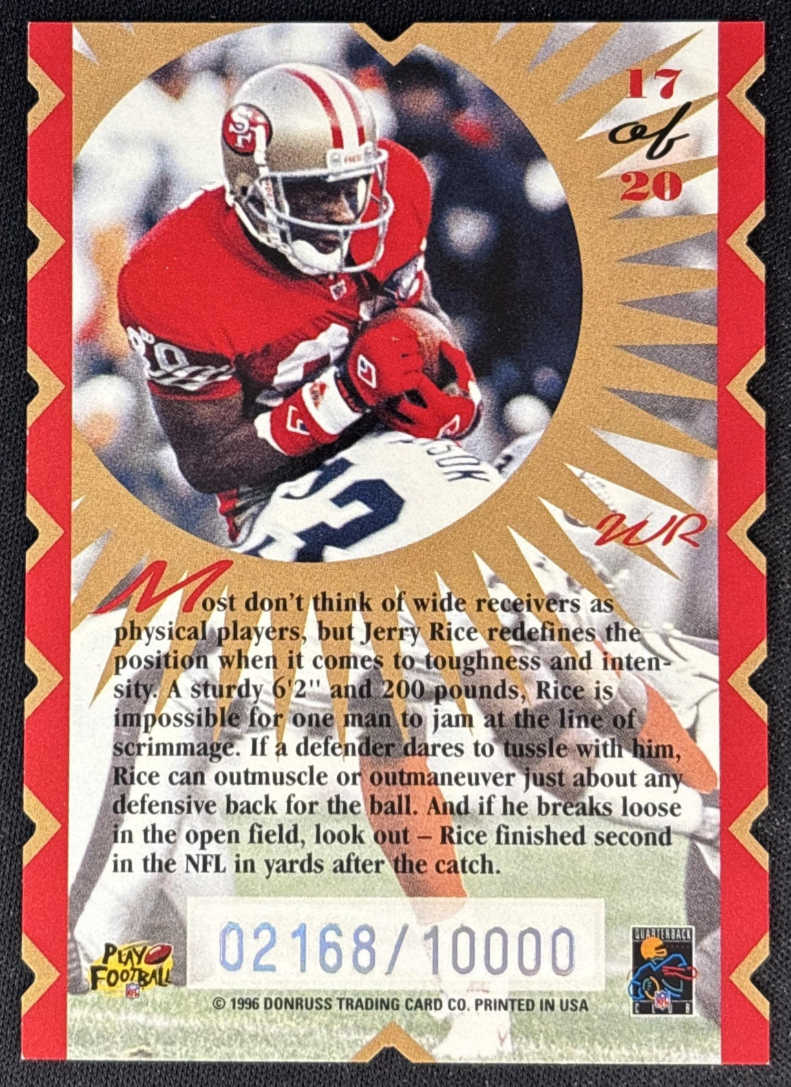 Jerry Rice 1996 Donruss Hit List /10000 49ers Sports Trading Cards