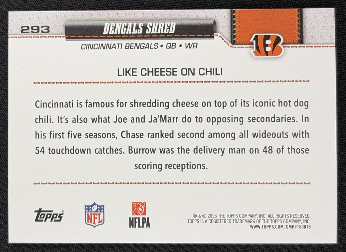 Bengals Shred 2026 Topps Crackle back