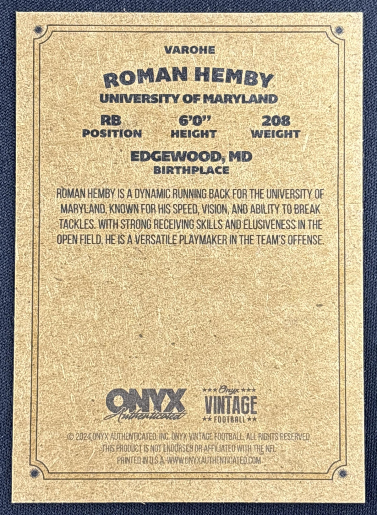 Roman Hemby 2024 Onyx Vintage Auto Collection