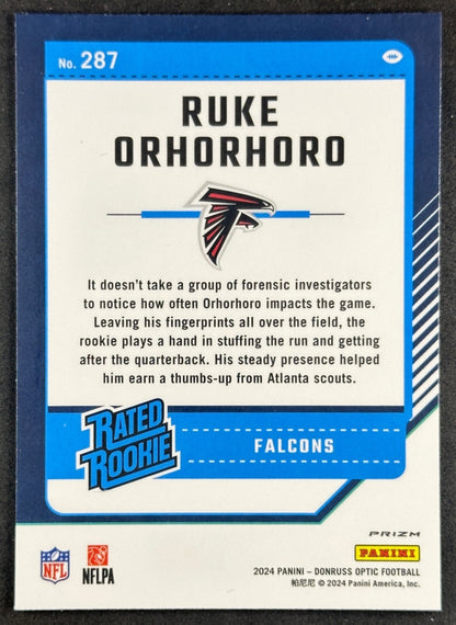 Ruke Orhorhoro 2024 Donruss Optic Fire Emoji Falcons