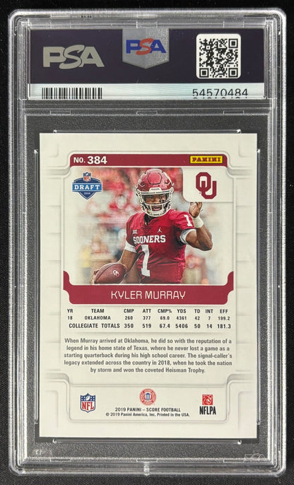 Kyler Murray 2019 Score PSA 10 Sooners - Back